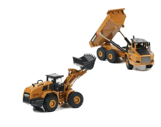 Set Veicoli Da Costruzione In Metallo Scala 1 50 Autocarro Con Cassone Escavatore Trattore Per Appassionati Di Costruzioni