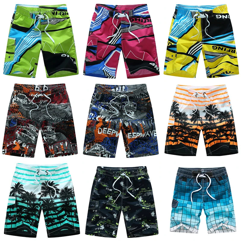 Pantaloncini Da Surf Da Uomo Bermuda Costumi Da Bagno Taglie Forti 4XL 5XL 6XL Asciugatura Rapida Verde Giallo Rosso