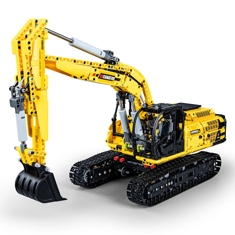 Cada 1702 Pezzi Escavatore RC Scala 1 20 Ingegneria Modellino Mattoni Da Costruzione Giocattolo Regalo Per Bambini