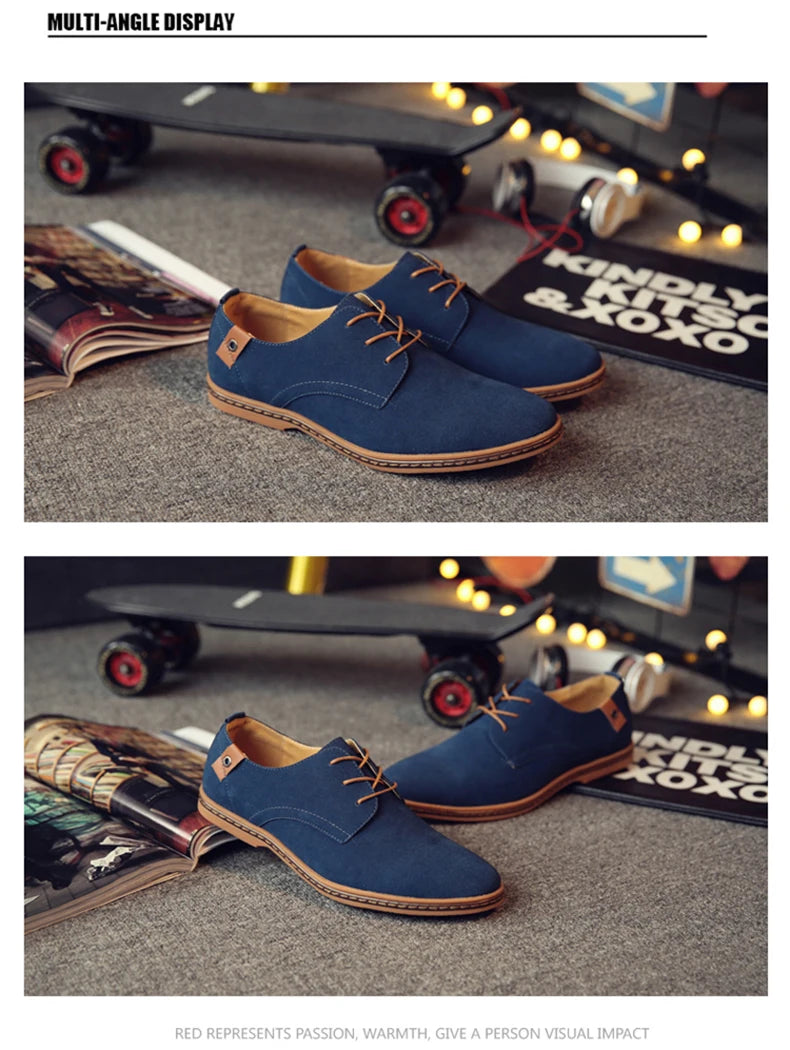 Scarpe Da Uomo In Pelle Scamosciata Primaverili Oxford E Sneakers Classiche Scarpe Eleganti Comode Grandi Misure 2025