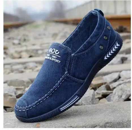 Scarpe Da Uomo In Tela Estiva Traspiranti Slip On Basse Leggere Casuali Mocassini Sneakers