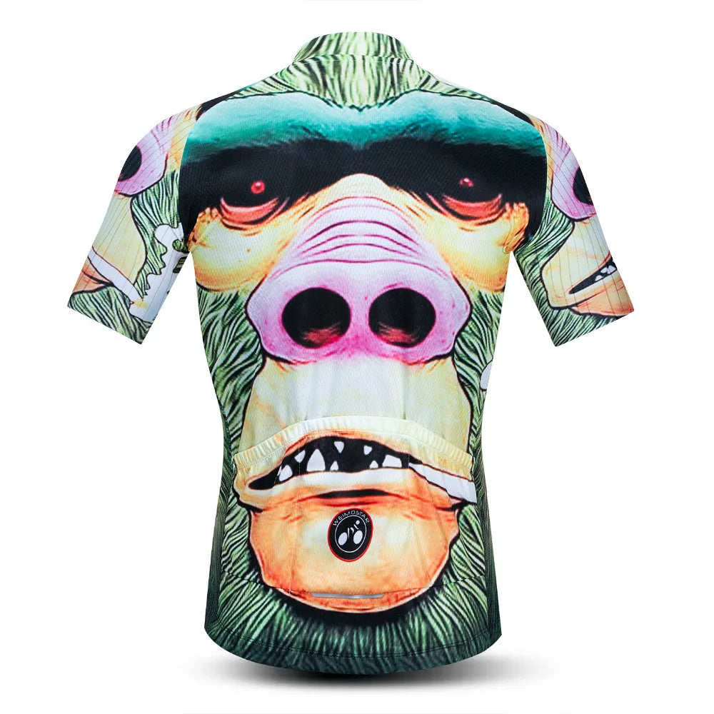 Maglia Ciclismo Estiva Uomo Traspirante A Maniche Corte Con Tasche Per Mountain Bike