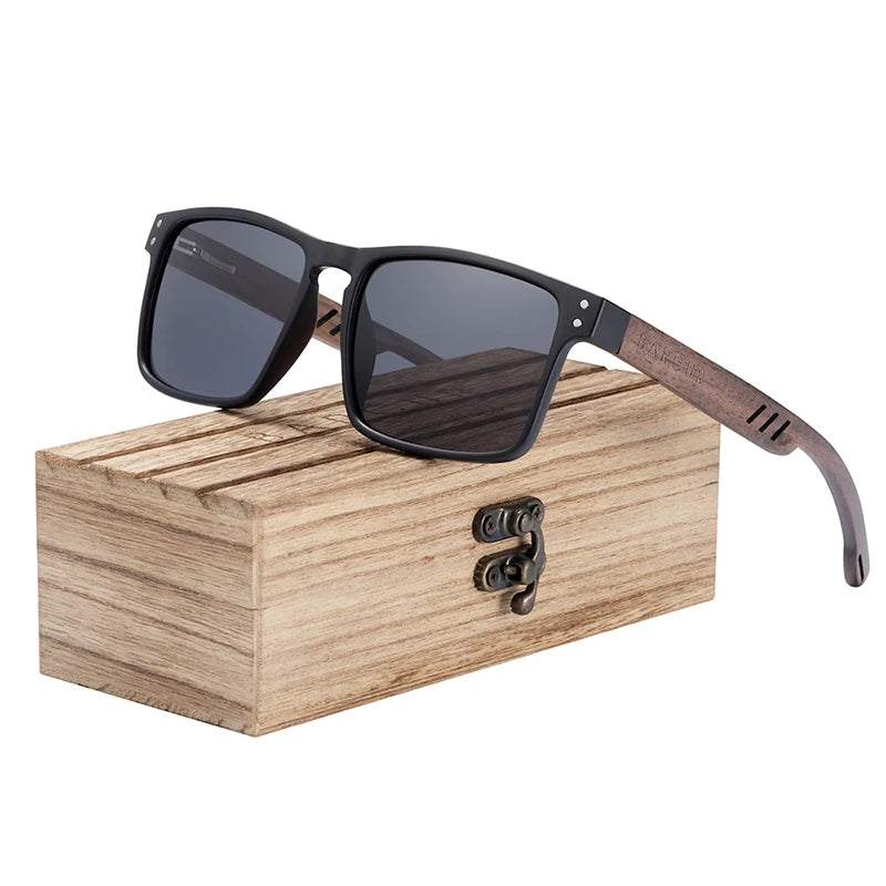 Barcur Occhiali Da Sole In Legno Naturale Polarizzati UV400 Per Uomo Lusso Design Originale Elegante