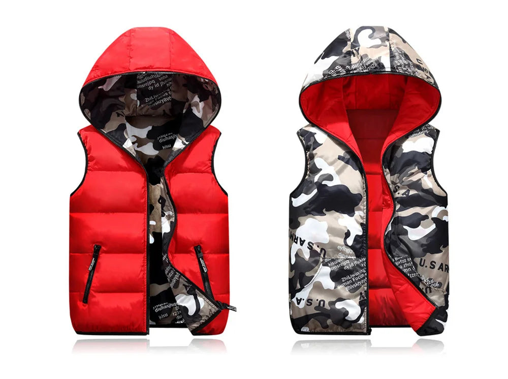 Gilet Da Uomo Invernale Senza Maniche Imbottito In Cotone Caldo Double Wear Abbigliamento Da Esterno Autunnale