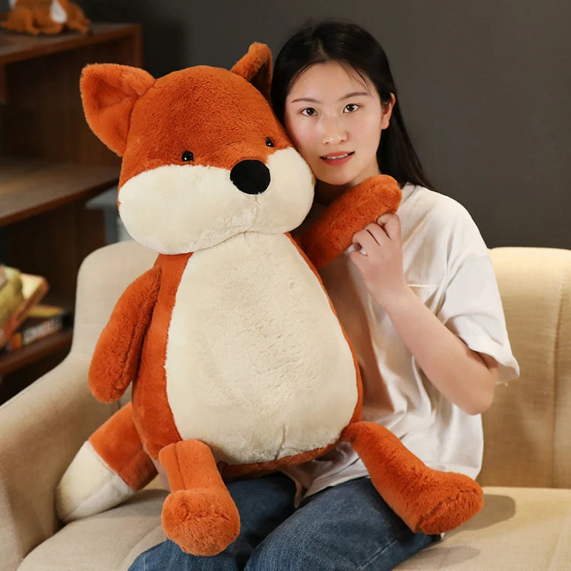 Peluche Volpe Morbido Imbottito Carino Cartone Animato Regalo Per Ragazze Kawaii Divano Decor Cuscino