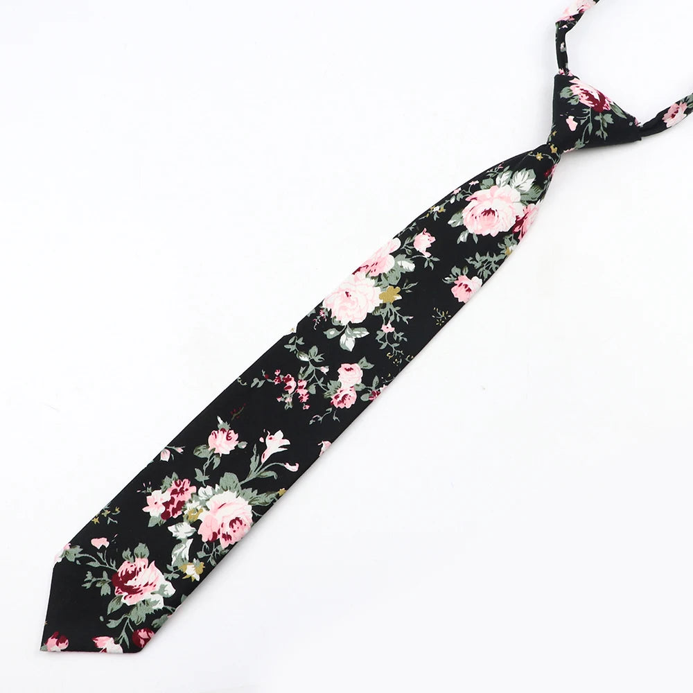 Cravatta Sottile Da Scuola Per Ragazzi E Ragazze Design Tinta Unita Scozzese Floreale Cartoon Casual