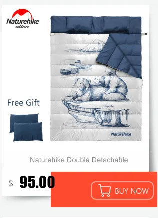 Naturehike L150 Sacco a Pelo da Campeggio Leggero 3 Stagioni in Cotone Impermeabile con Ventilazione per Adulti