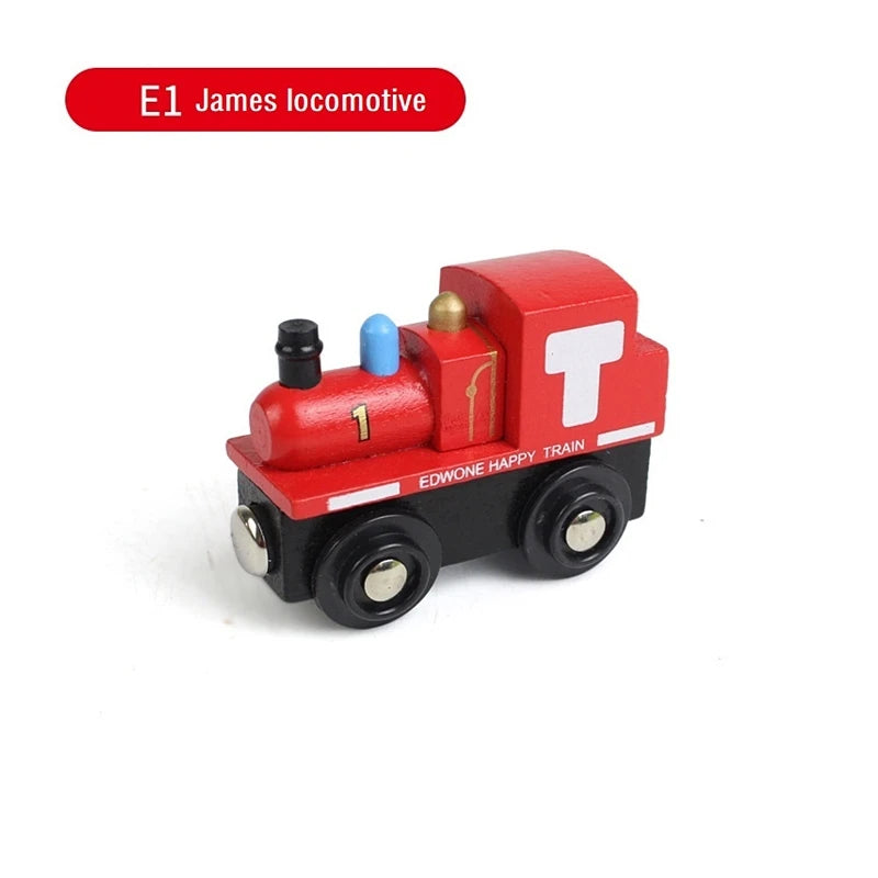 Treno Magnetico in Legno per Bambini Locomotiva con Binari Giochi Educativi Regalo di Compleanno