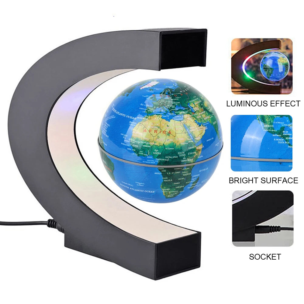 Globo Galleggiante A Levitazione Magnetica Mappa Del Mondo LED Lampada Novità Decorazione Casa Regalo Compleanno
