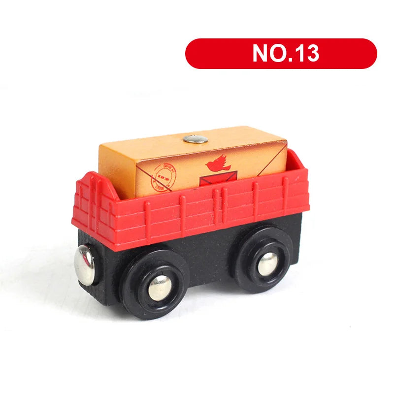 Trenino Magnetico In Legno Giocattolo Ferrovia Set Con Elicottero Auto E Camion Accessori Per Binari Del Treno In Legno