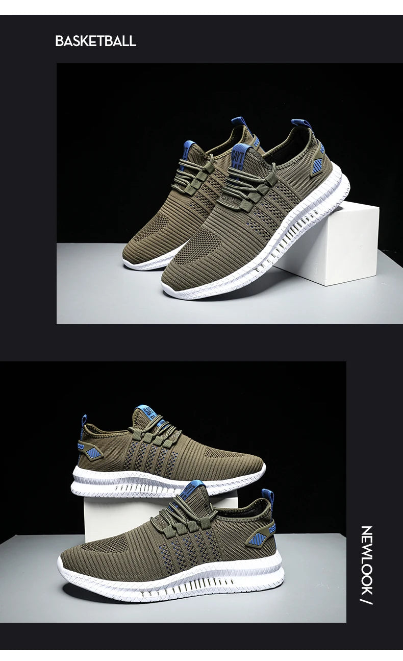 Scarpe Da Ginnastica Alla Moda Da Uomo Leggere Traspiranti Scarpe Da Passeggio Stringate Casual Calzature Maschili