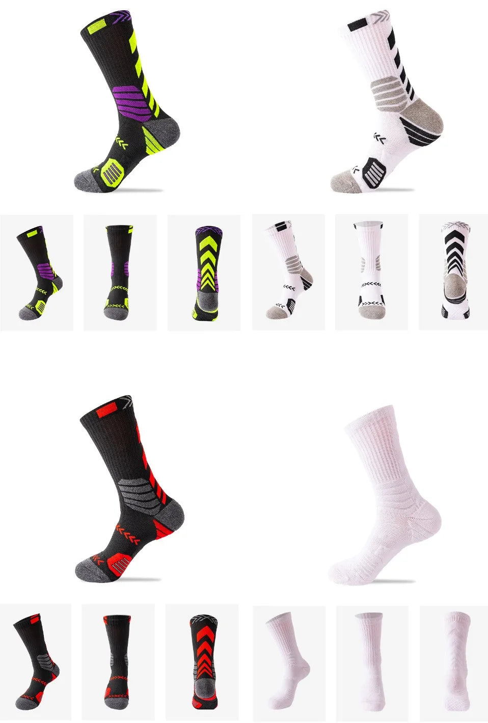 Elite Sport Calzini Da Basket Compressione Corsa Uomo Nero Traspiranti Per Ciclismo Escursionismo Professionale