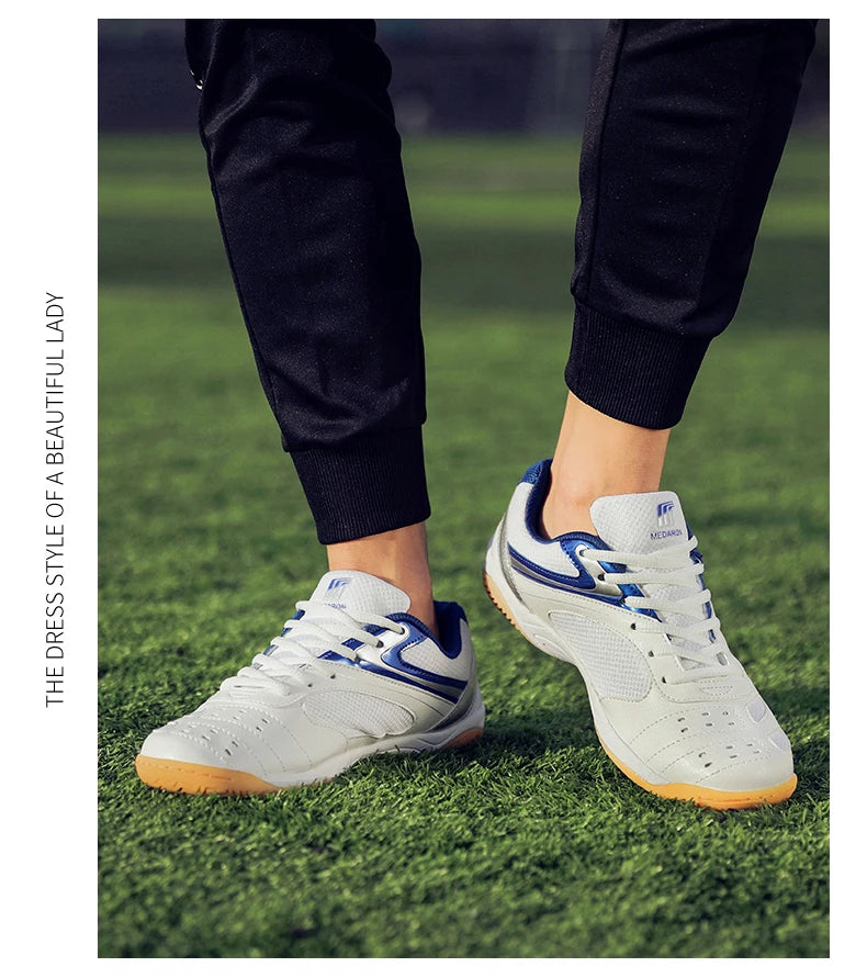Quaoar Nuove Scarpe Da Ping Pong Professionali Per Uomo E Donna Antiscivolo Leggere Sneakers Da Badminton Blu Rosse