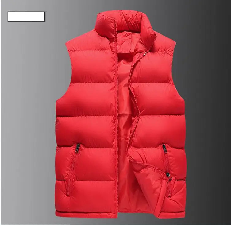 Gilet Imbottito Da Uomo Senza Maniche Invernale Con Cerniera Impermeabile Colletto Coreano Di Marca
