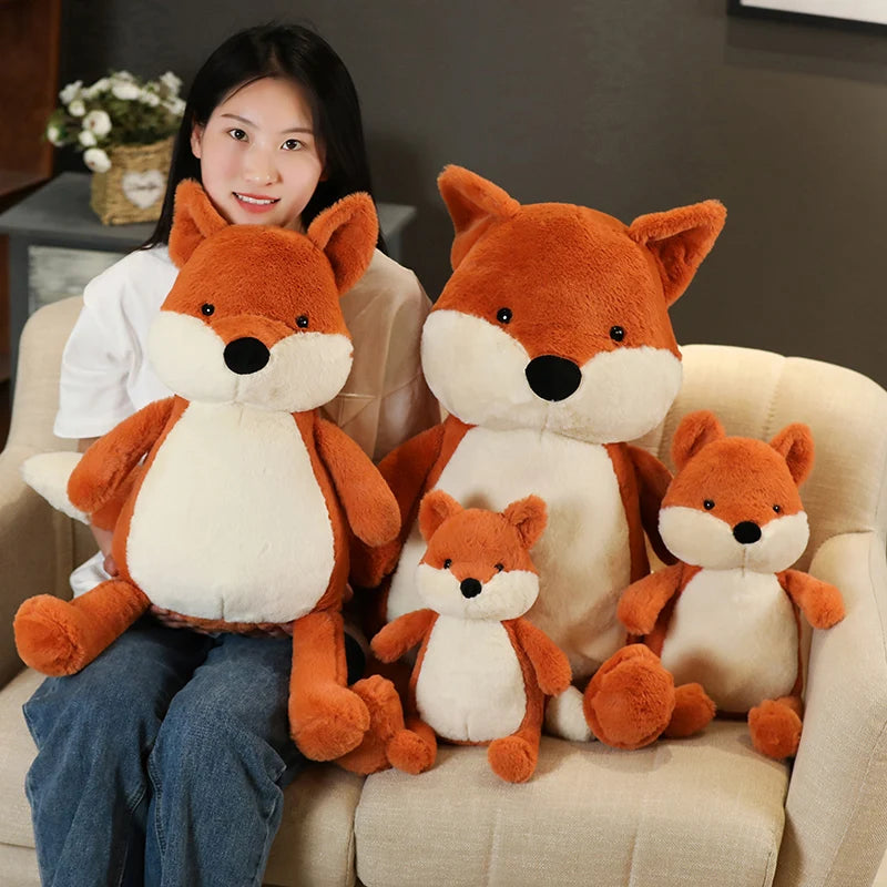 Peluche Volpe Morbido Imbottito Carino Cartone Animato Regalo Per Ragazze Kawaii Divano Decor Cuscino