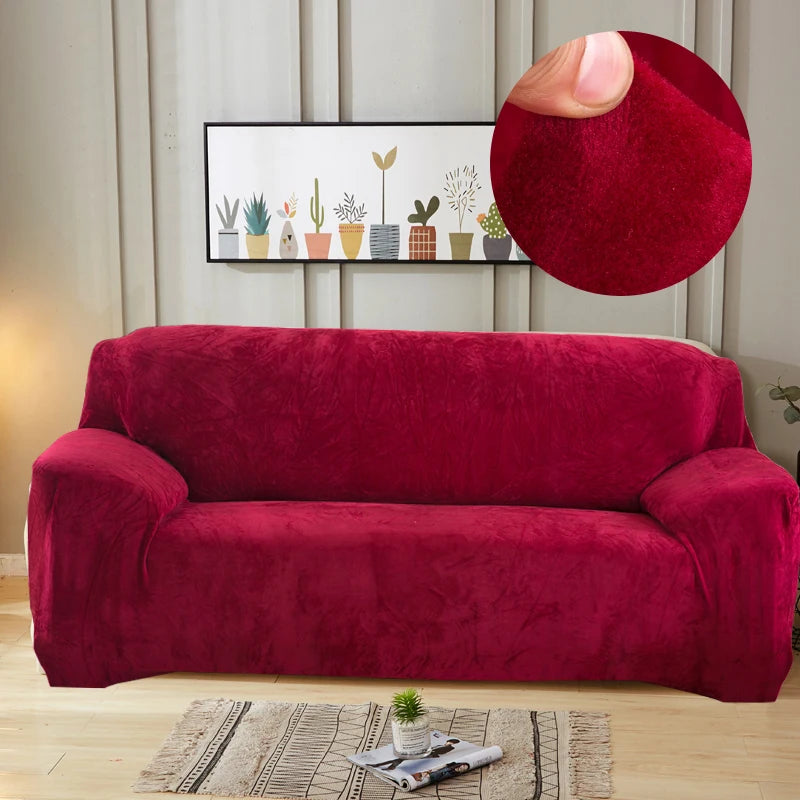 Copridivano In Tessuto Peluche Grigio Solido Protezione Mobili Antipolvere Antiscivolo Spesso In Velluto