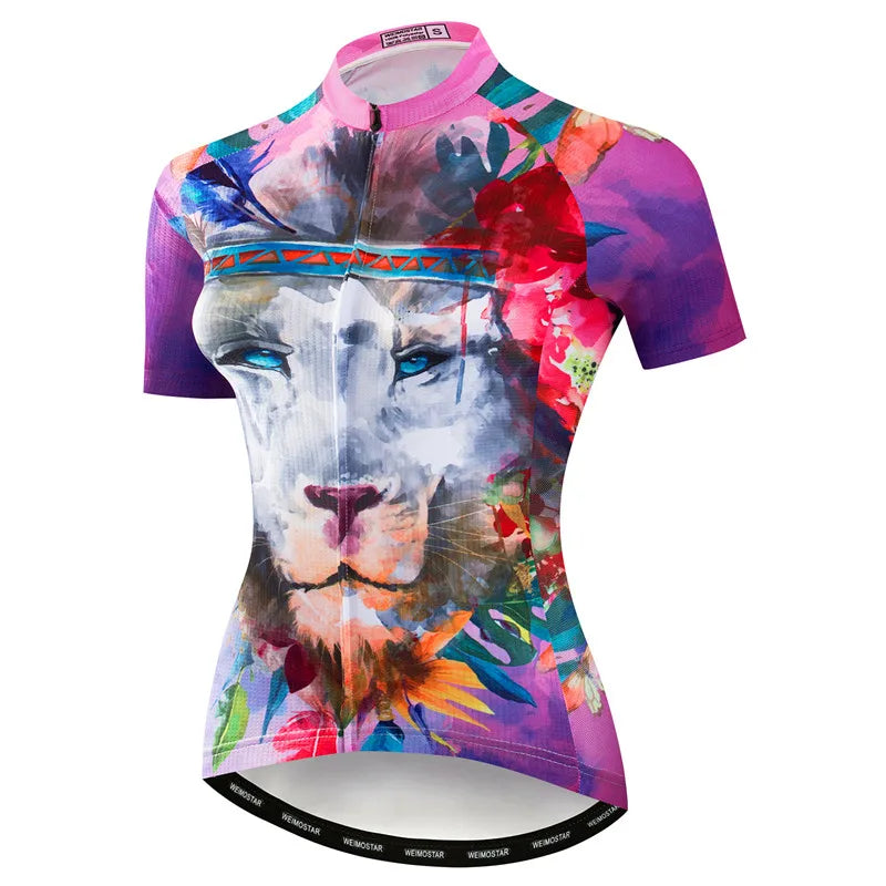 Weimostar Pro Maglia Da Ciclismo Donna Skull Traspirante Con Tasche Riflettente Quick Dry Estate MTB