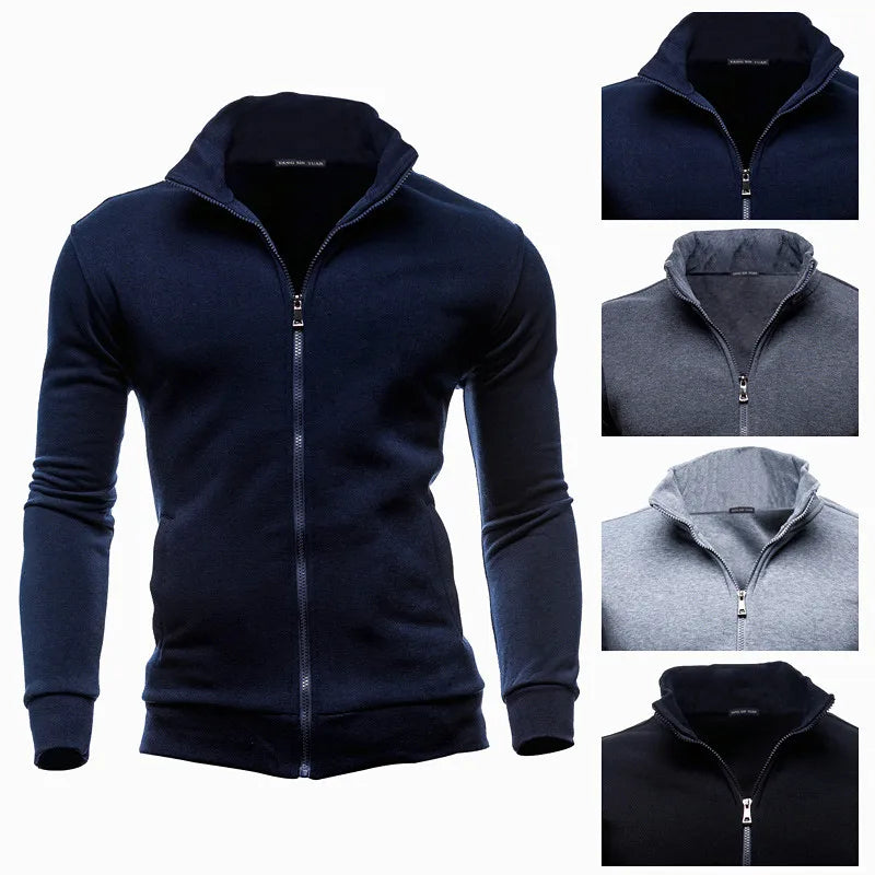 MRMT 2026 Nuove Felpe Da Uomo Senza Cappuccio Con Zip Frontale E Collo Alto Pullover Maschili
