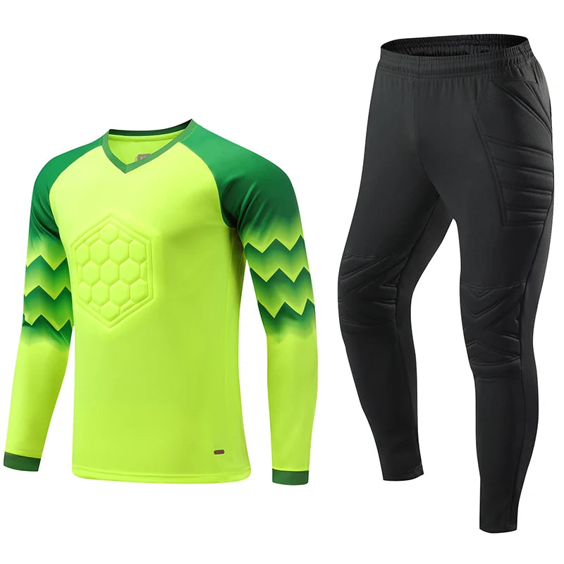 Nuova Uniforme Da Calcio Allenamento Uomo Portiere Maglia Da Calcio Per Bambini Set Pantaloni Protettivi In Poliestere