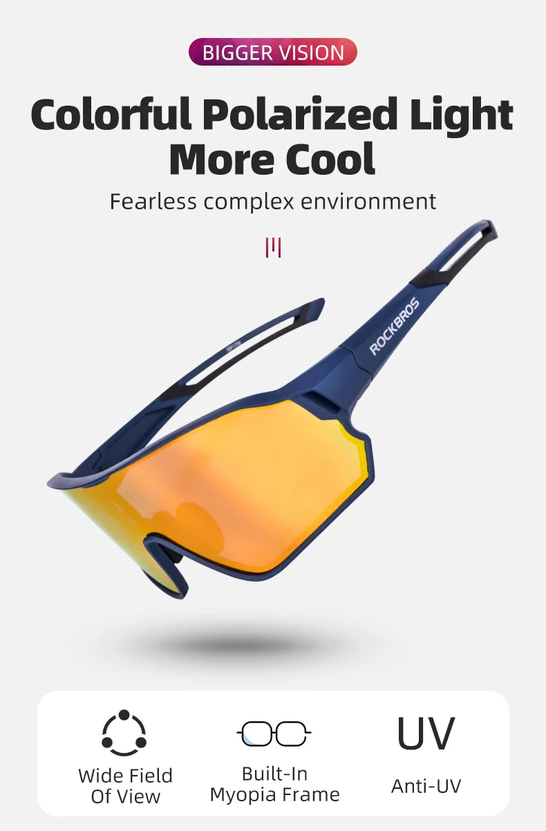 Occhiali Polarizzati Rockbros Da Sole UV400 Sport All Aperto Ciclismo Escursionismo Campeggio Golf
