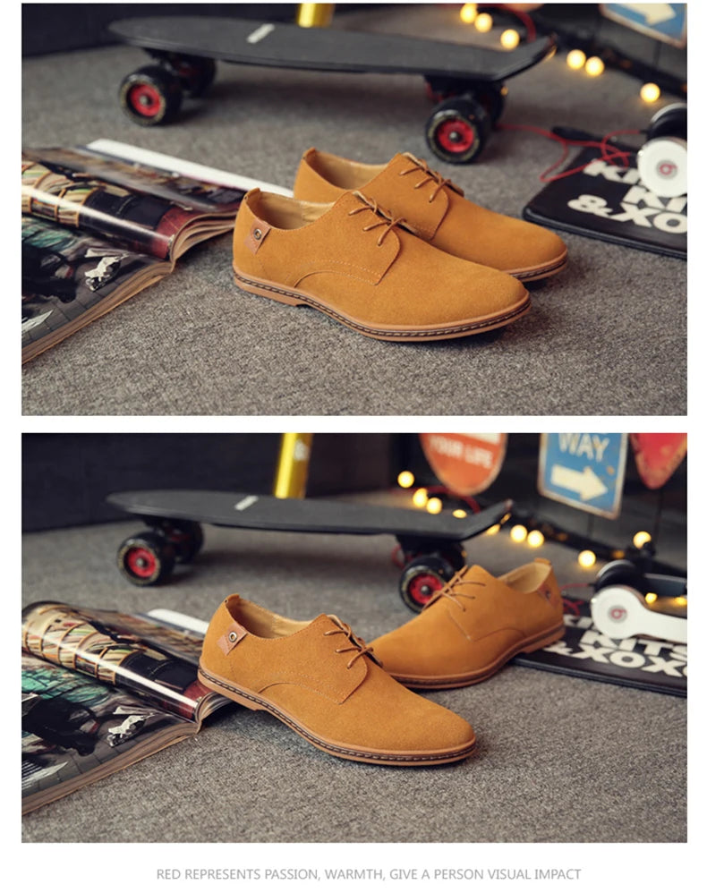 Scarpe Da Uomo In Pelle Scamosciata Primaverili Oxford E Sneakers Classiche Scarpe Eleganti Comode Grandi Misure 2025