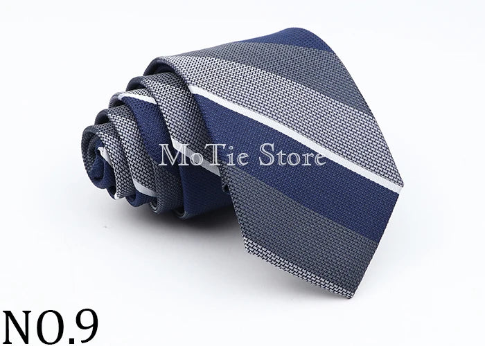 Nuova Cravatta Scozzese Jacquard Da 6 Cm Per Uomo Classiche A Quadri In Poliestere