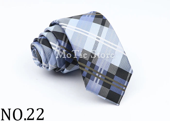 Nuova Cravatta Scozzese Jacquard Da 6 Cm Per Uomo Classiche A Quadri In Poliestere