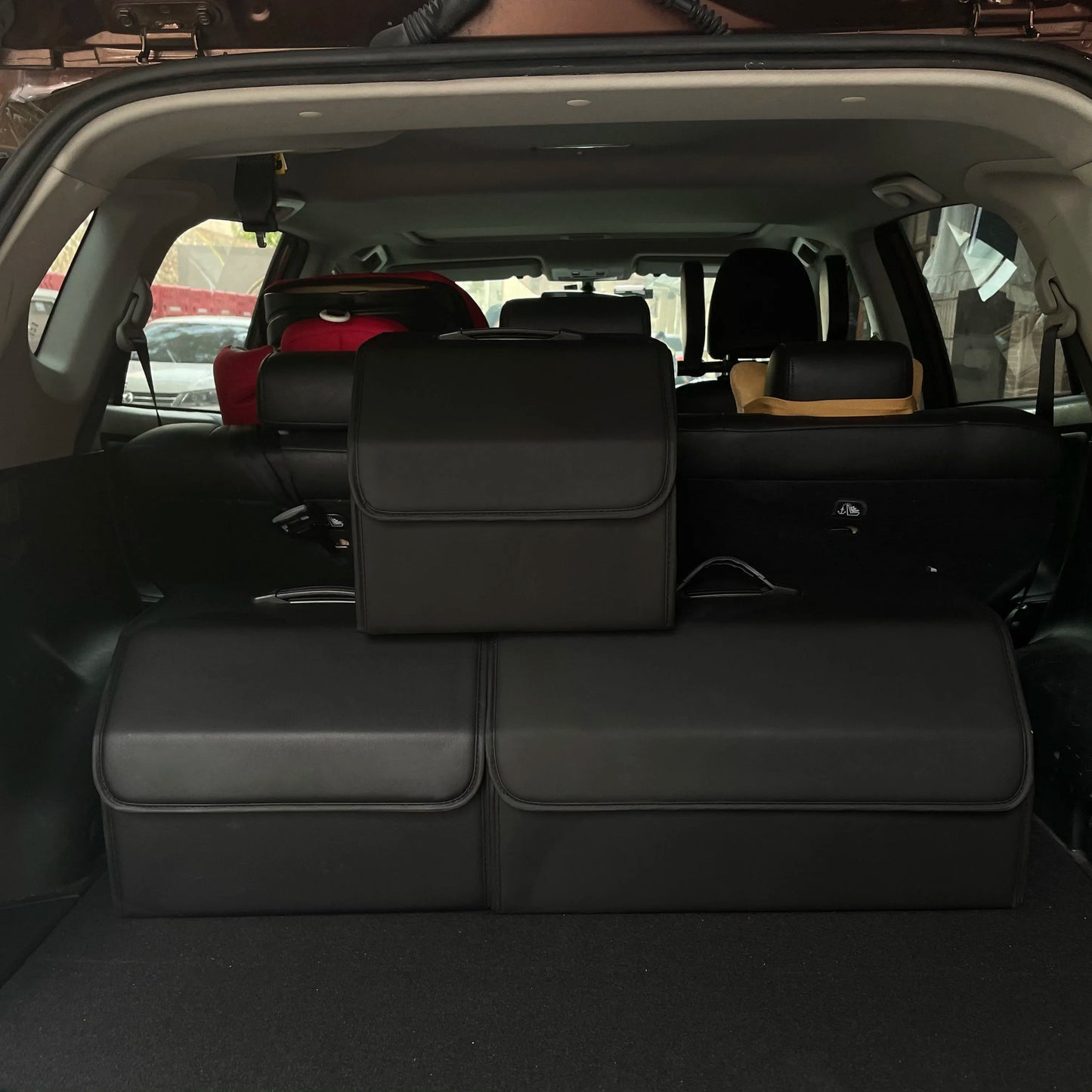 Scatola Portaoggetti In Pelle PU Pieghevole Per Bagagliaio Auto Organizzatore Interno Riporre Accessori Auto