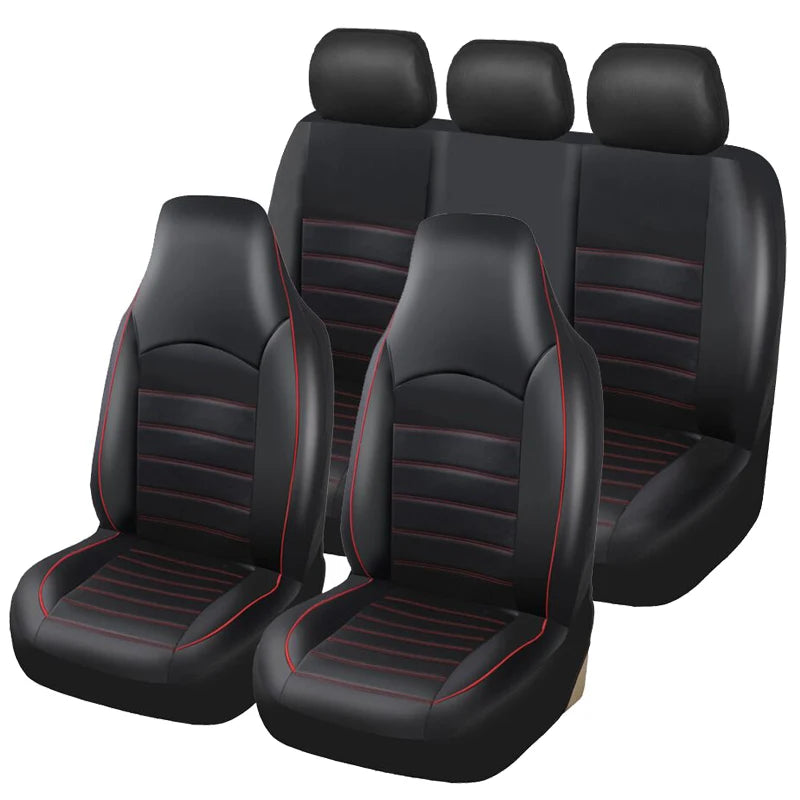 Coprisedili Auto In Pelle PU Set Completo Schienale Alto Universale Per Appassionati Auto
