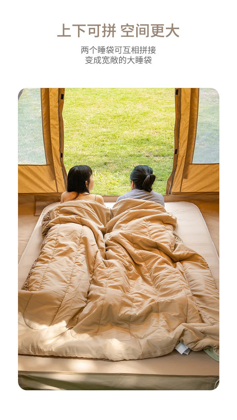 Naturehike L150 Sacco a Pelo da Campeggio Leggero 3 Stagioni in Cotone Impermeabile con Ventilazione per Adulti