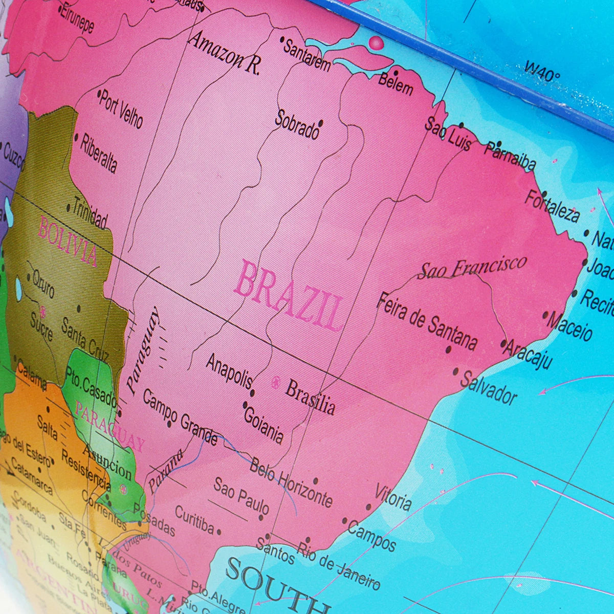 Globo mondiale da 25 cm grande HD con display luminoso Studenti in inglese e cinese Insegnamento dei bambini Regali per imparare a usare Globi AR