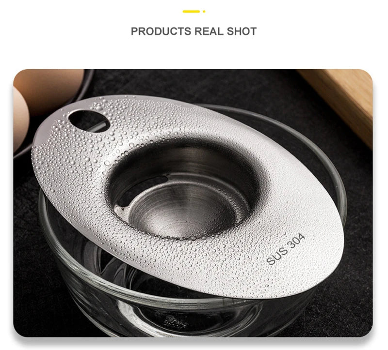 Separatore Di Albume In Acciaio Inossidabile Con Imbuto E Cucchiaio Strumento Divisore Per Uova Accessori Da Cucina