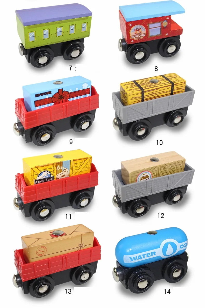 Treno Magnetico in Legno per Bambini Locomotiva con Binari Giochi Educativi Regalo di Compleanno