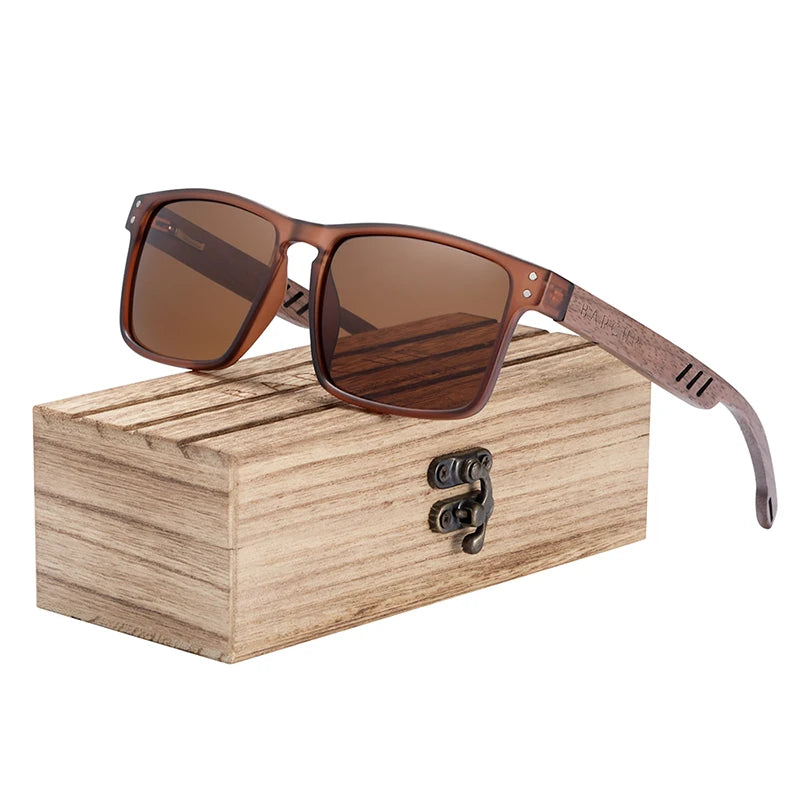 Barcur Occhiali Da Sole In Legno Naturale Polarizzati UV400 Per Uomo Lusso Design Originale Elegante