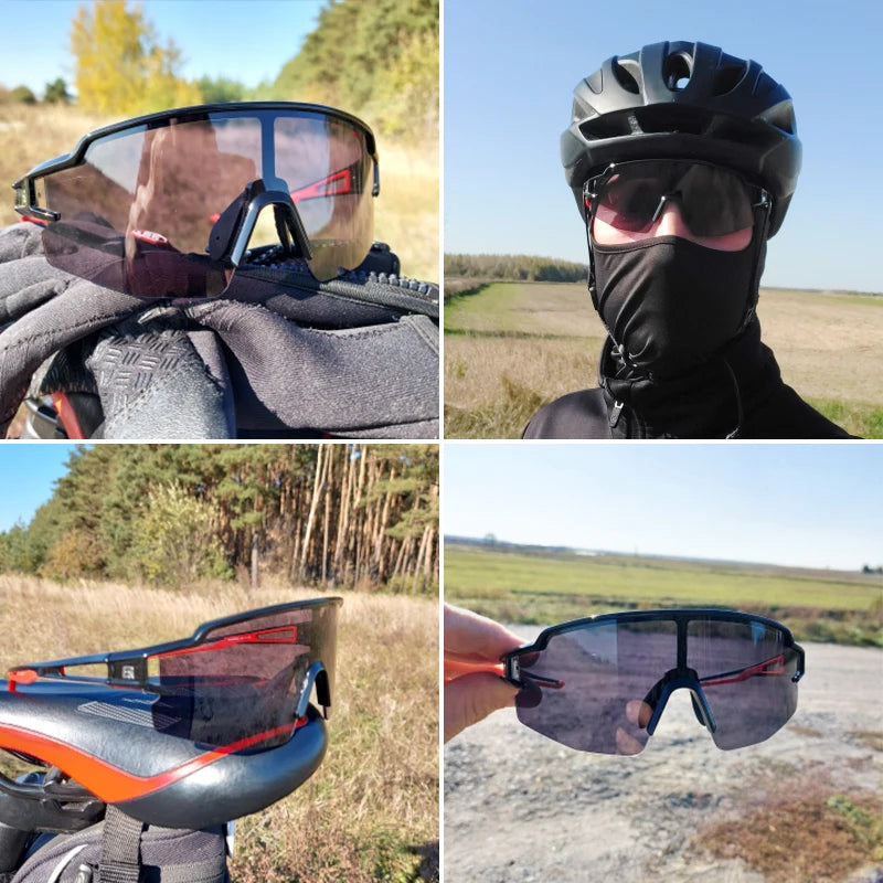Occhiali Da Ciclismo Fotocromatici RockBros Da Uomo Per MTB E Strada Occhiali Da Sole Protettivi