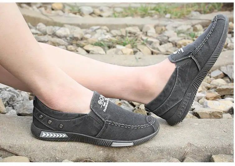 Scarpe Da Uomo In Tela Estiva Traspiranti Slip On Basse Leggere Casuali Mocassini Sneakers