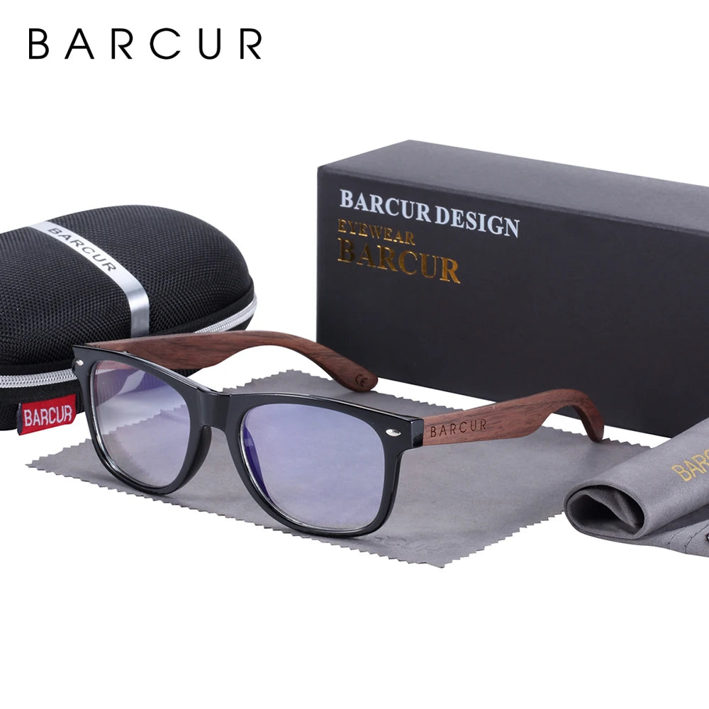 Occhiali Da Sole In Legno BARCUR Uomo Polarizzati UV400 Protezione Totale Scatola Originale