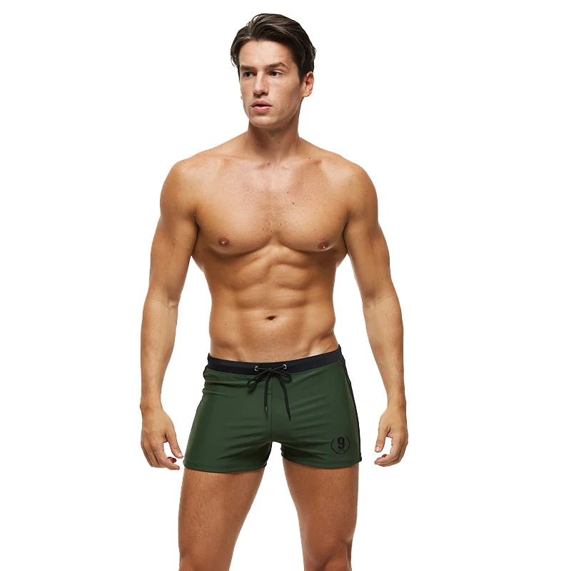 Datifer 2025 Costume da Bagno Uomo Bikini in Nylon Spandex Aderente Monocromatico Comfort