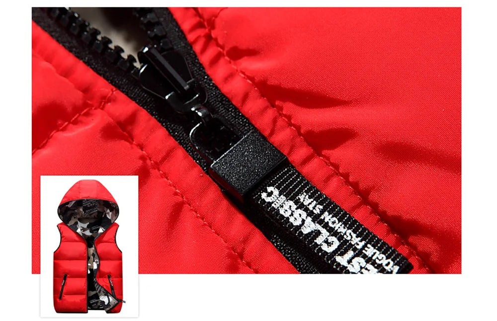Gilet Da Uomo Invernale Senza Maniche Imbottito In Cotone Caldo Double Wear Abbigliamento Da Esterno Autunnale