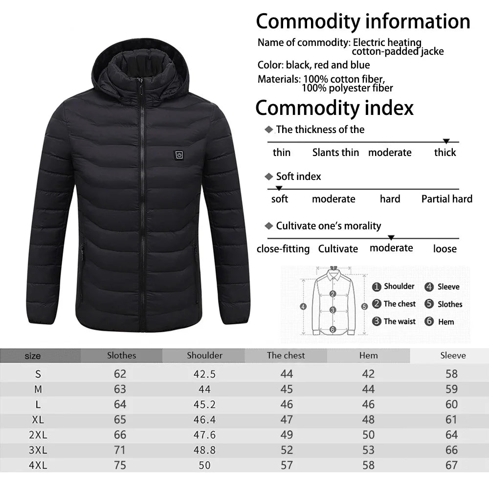 11 aree di riscaldamento giacca riscaldata uomo donna inverno Outdoor campeggio abbigliamento sportivo cappotto riscaldato cappotto termico in grafene giacca riscaldante USB