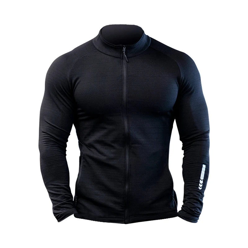 Giacca Sportiva Invernale Da Uomo Con Cerniera Elastica Ad Asciugatura Rapida Per Corsa E Palestra