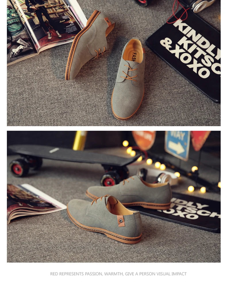 Scarpe Da Uomo In Pelle Scamosciata Primaverili Oxford E Sneakers Classiche Scarpe Eleganti Comode Grandi Misure 2025