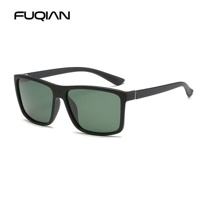 Occhiali Da Sole Polarizzati Quadrati Neri Classici Da Uomo Blu A Specchio Moda Unisex Vintage UV400