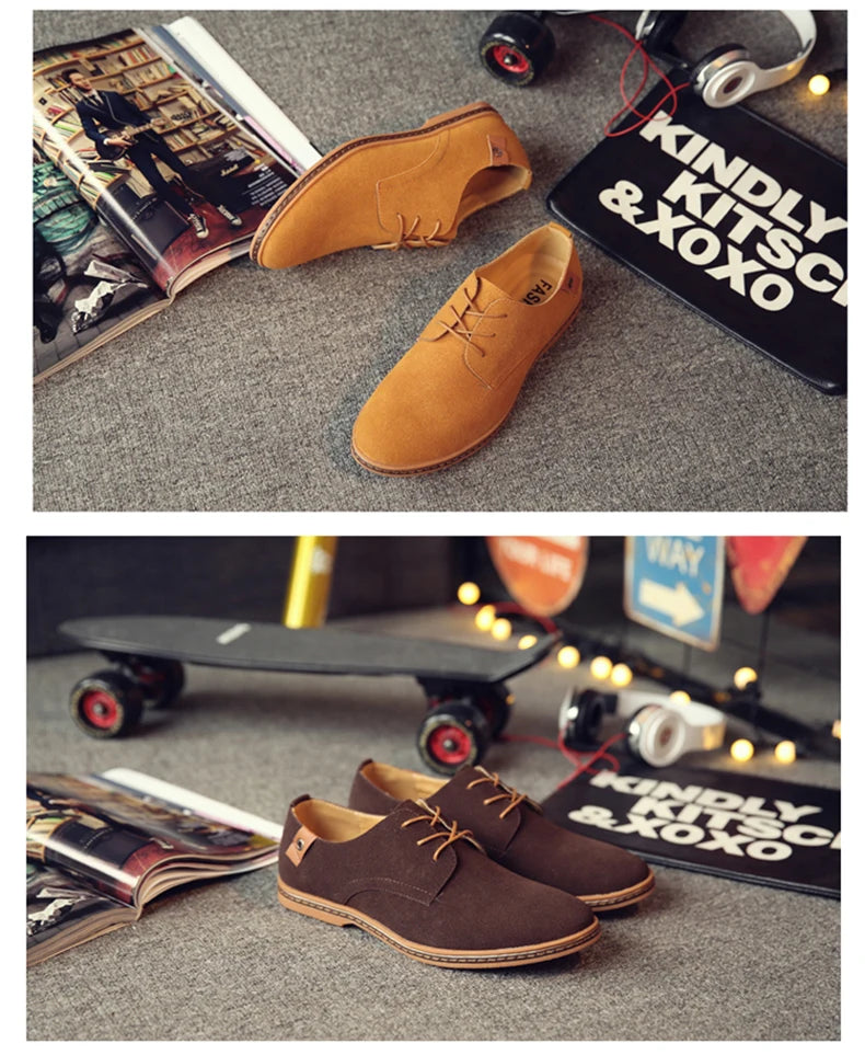 Scarpe Da Uomo In Pelle Scamosciata Primaverili Oxford E Sneakers Classiche Scarpe Eleganti Comode Grandi Misure 2025