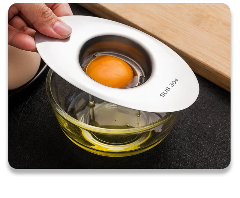 Separatore Di Albume In Acciaio Inossidabile Con Imbuto E Cucchiaio Strumento Divisore Per Uova Accessori Da Cucina