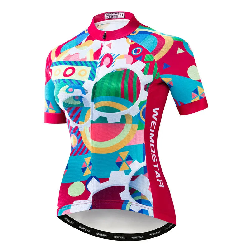 Weimostar Pro Maglia Da Ciclismo Donna Skull Traspirante Con Tasche Riflettente Quick Dry Estate MTB