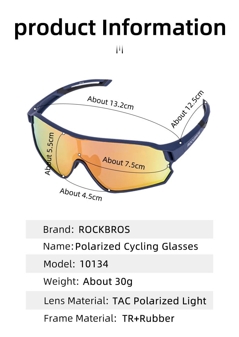 Occhiali Polarizzati Rockbros Da Sole UV400 Sport All Aperto Ciclismo Escursionismo Campeggio Golf