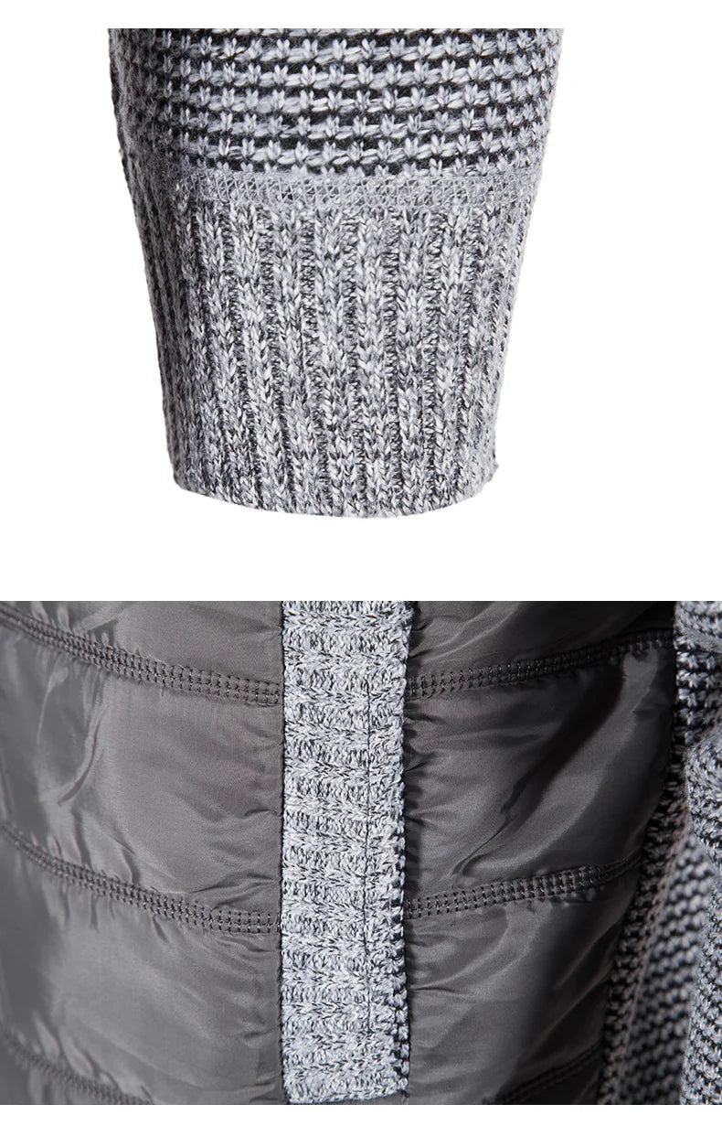 Giacca Uomo Invernale Spessa In Pile Con Zip Intera Antivento Collo A O In Maglia Calda