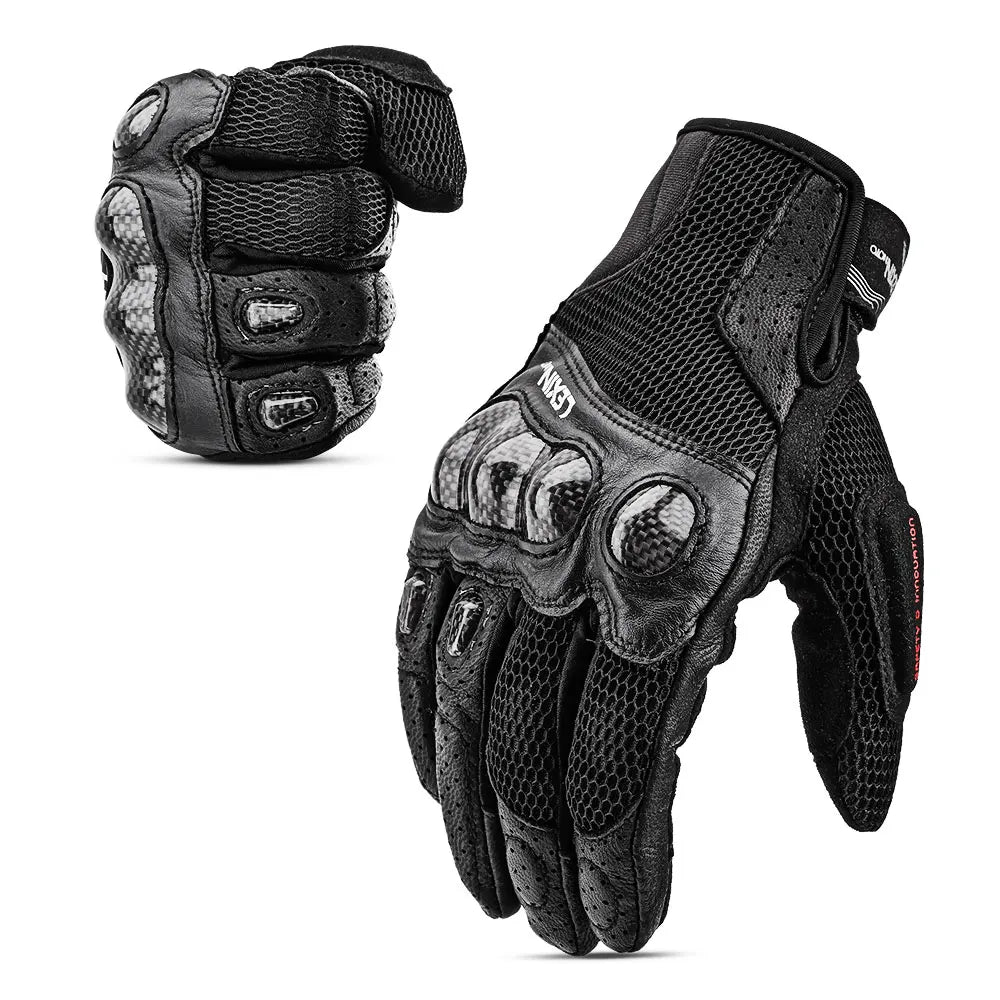 Guanti Estivi Lexin da Uomo per Moto Traspiranti Protezione Mani Design Touchscreen Equitazione Ciclismo