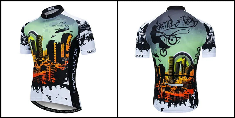 Keyiyuan Maglia Ciclismo Uomo Maniche Corte Estate Per Gara Triathlon MTB Abbigliamento Sportivo Bici